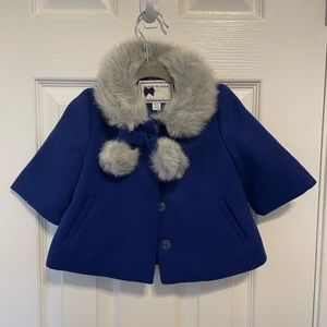 Janie & Jack FAUX FUR TRIM COAT